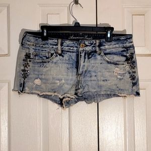American Eagle Distressed Denim Jean Cutoff Short